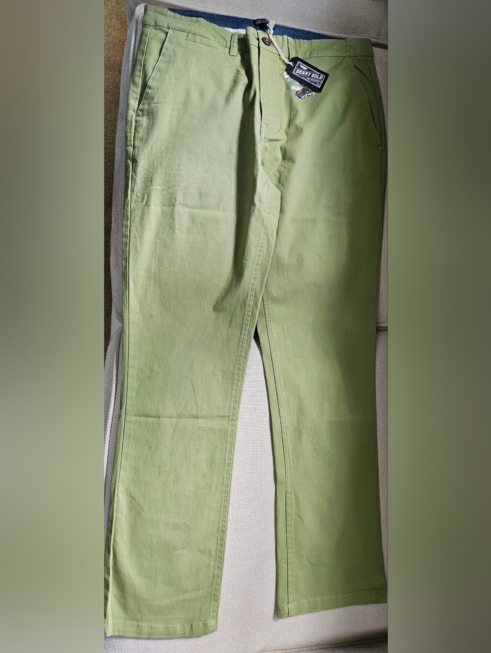 Mens NWT Benny Gold San Francisco Classic Chino Skate Pants Sage Green  34x30